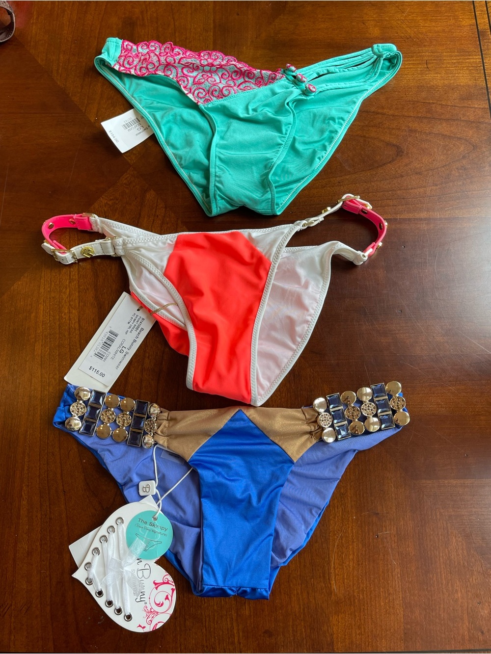 Lot of 3 large bottoms by beach bunny all brand new with tags